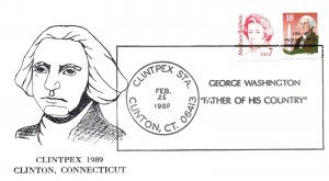 US EVENT SPECIAL PICTORIAL POSTMARK GEORGE WASHINGTON BICENTENNIAL CLINTPEX 1989