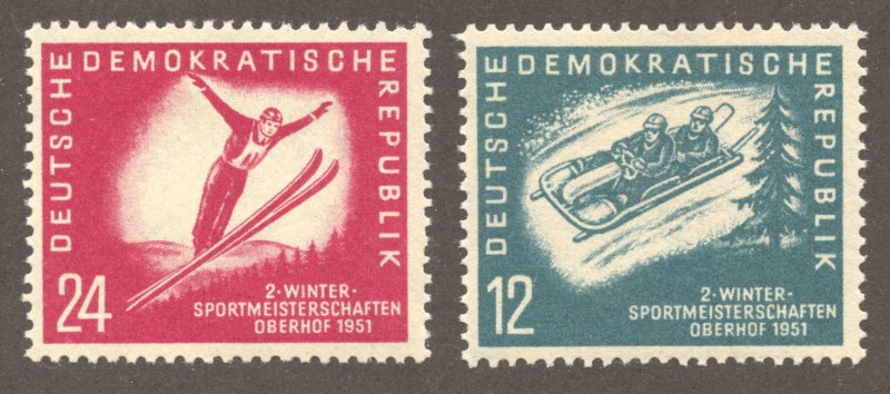 DDR Scott 76-77 Unused LHOG - 1951 Winter Sports Games at Oberhof - SCV $12.75
