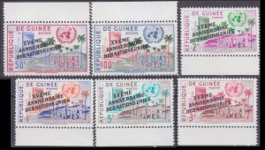 1960 Guinea 56-59,65-66 overprint - 31-36 3,80 €