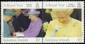 Solomon Islands #1007-1012, Complete Set(6), Pairs, 2005, Royalty, Never Hinged