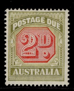 AUSTRALIA GVI SG D114, 2d carmine and green, LH MINT. Cat £26.