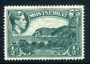 MONTSERRAT;  1938 early GVI issue fine Mint hinged 1d. value