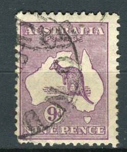 AUSTRALIA; 1929 early Roo issue fine used Shade of 9d. value