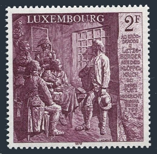 Luxembourg 626 block/4,MNH.Michel 989. Peasant uprising,180th Ann.1979.
