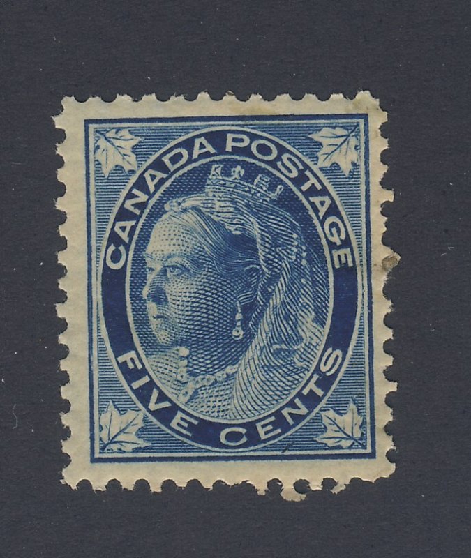 Canada Stamp #70-5c Victoria Maple Leaf MH F/VF Guide Value = $90.00