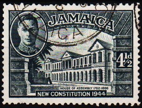 Jamaica. 1945 4 1/2d S.G.137 Fine Used