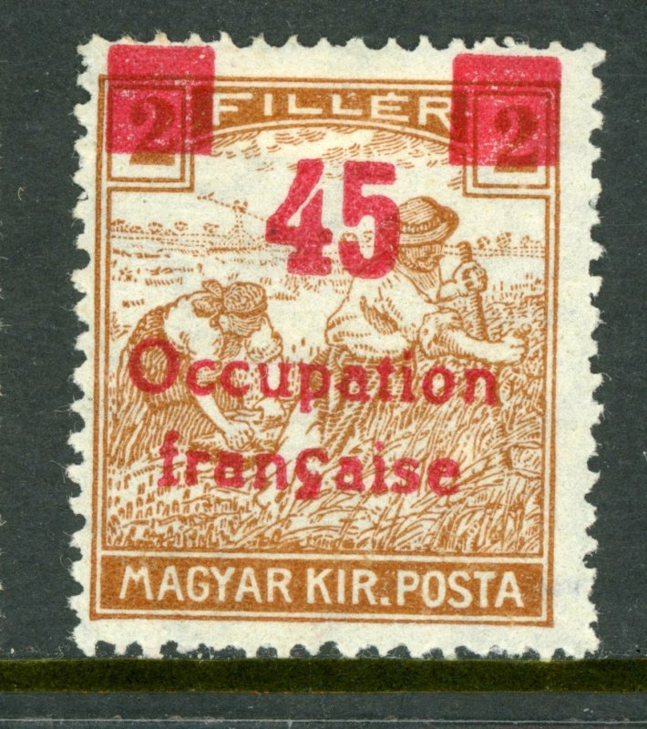 Hungary 1919 French Occupation 45f/2f Sc #1N19 Mint M904 ⭐⭐