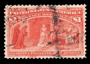 MOMEN: US STAMPS #241 USED LOT #80936