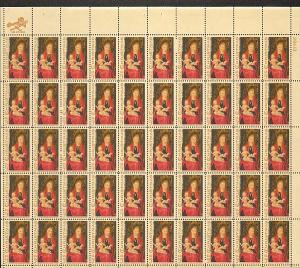 US #1336 Mint Sheet Christmas Madonna 