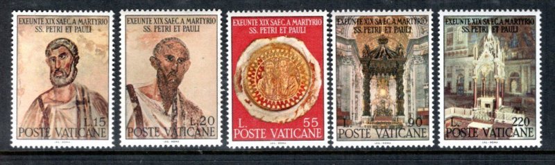 VATICAN 448-52  MNH 1900th Anniversary Apostles Peter & Paul Complete set