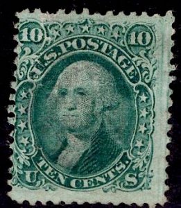 E GRILL US Stamp #89 10c Washington USED SCV $325. Great color, light cancel.