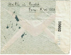 Canal Zone 1942 Balboa cancel on cover to TONGA, censored