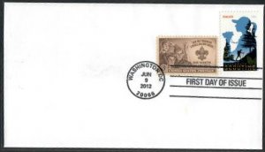 4691 FDC Girl Scouts of America Stamp with Boy Scout Stamp #995 - Washington DC