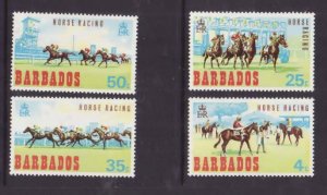 Barbados-Sc#312-15- id9-unused hinged set-Horse-Racing-1969-