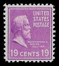 PCBstamps  US # 824 19c Benjamin Harrison, MNH, (14)