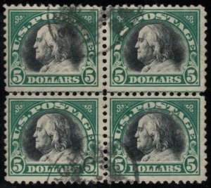 MALACK 524 F/VF, Horz Line Block,   a rare find,   S..MORE.. w9275