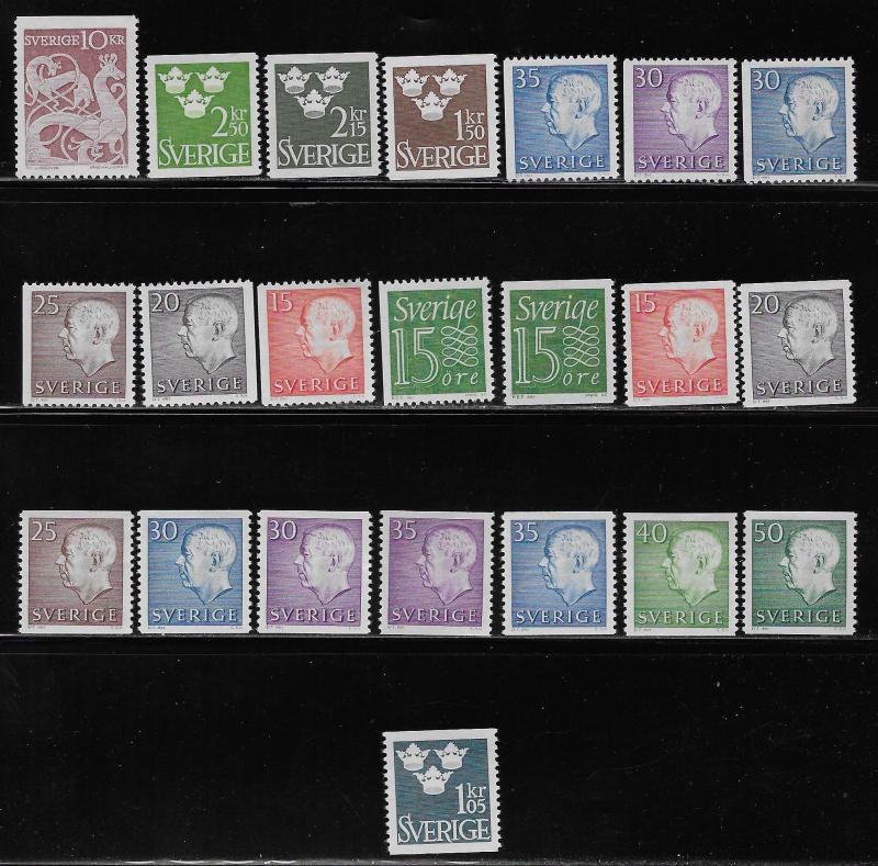 SWEDEN SC# 570-92   FVF/MOG 1961-5