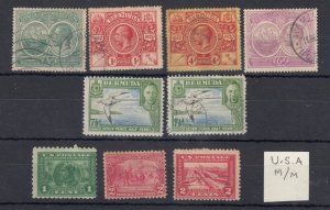 Bermuda/USA Collection Of 9 MH/FU BP2808