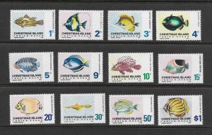 FISH - CHRISTMAS ISLAND #22-33  MNH