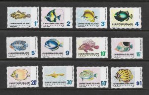 FISH - CHRISTMAS ISLAND #22-33  MNH