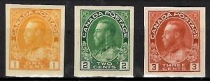 Canada #136-137-138 Mint VF NH C$250.00