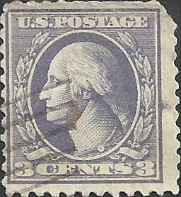 # 529 Used FAULT Odd Ink Violet George Washington