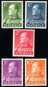 Norway Stamps # 370-4 MLH VF Scott Value $90.00