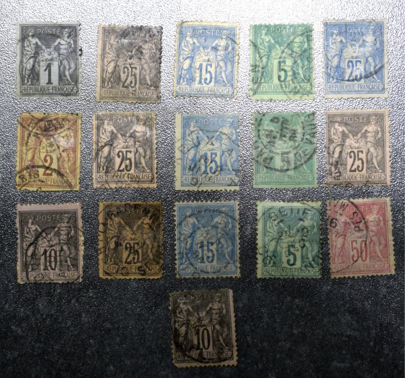 FRANCE stamps 1876 used collection PEACE  ~~L@@K~~