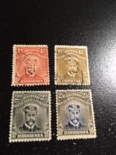 Rhodesia sc 120b,121,122,133 MH+UHR