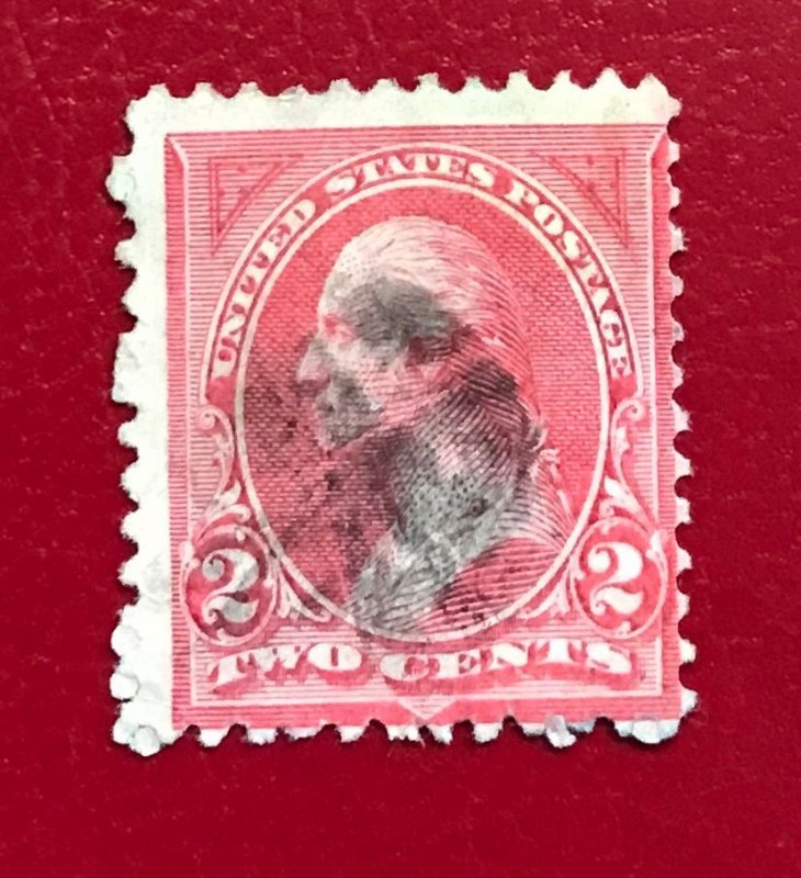 1895 US Sc 265 type I used 2c Washington Cv3.50 Lot 7542