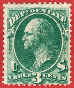 [0899] 1873 Scott#O59 MNG 3¢ Green cv :$105