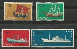 Israel # 138-41 Merchant Ships  (4)  Mint NH