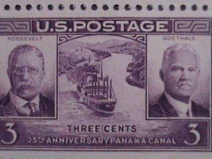 ​UNITED STATES-1939-SC#856-THEODORE ROOSEVELT-GEN.GEORGE GAILLARD-PLATE BLOCK