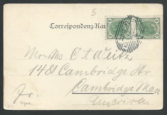 CZECHOSLOVAKIA AUSTRIA 1907 postcard ex KARLSBAD...........................61853