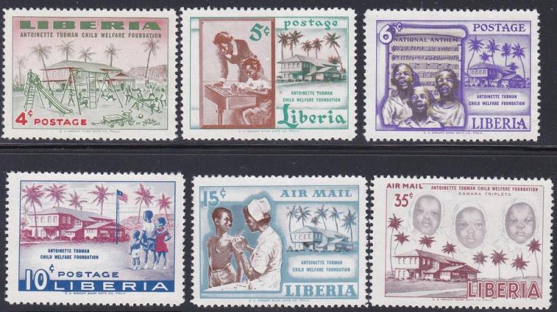 Liberia # 364-367, C111-112, Child Welfare, No Gum