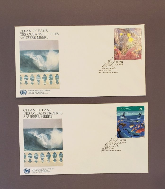 UN603-UN604, Set of 2, First Day Covers, CV $7.00