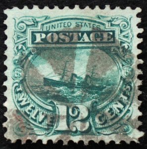 U.S. Used Stamp Scott #117 12c 1869 Pictorial, Superb. Fancy Cancel. A Gem!