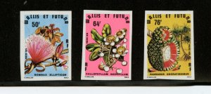 Wallis & Futuna Island #231-3 (W099) Comp imperf 1979 Flowers, MNH, VF