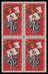 US 1271 Florida Settlement 5c block (4 stamps) MNH 1965