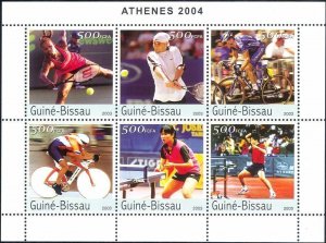 Guinea-Bissau MNH S/S Athens Olympics 2004 6 Stamps
