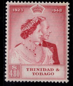 TRINIDAD & TOBAGO GVI SG260, $4.80 carmine, NH MINT. Cat £40.