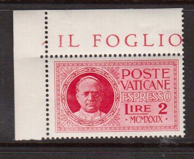 Vatican City #E1 VF/NH Corner Stamp