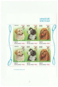 NEW ZEALAND SC.B114a DOGS OF NEW ZEALAND S/S MNH PBPG12