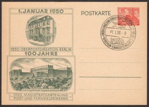 BER MiP10 U 1950 8pf Schoeneberg , Rudolf Wilde Square w/special cancel