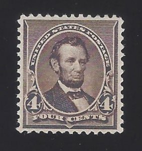 US #222 1890-93 Dark Brown Perf 12 Mint OG LH VF SCV $90