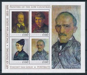 [76622] Guyana 2010 Painting Vincent van Gogh Portraits Sheet MNH