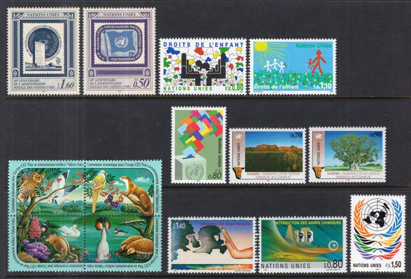 UN Geneva 195-208 Year Set for 1991 MNH VF