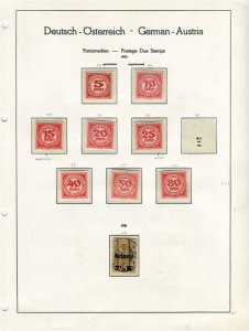 AUSTRIA; 1920-21 early Postage Due issues fine Mint SET of values