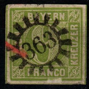 Bavaria #6  F-VF Used  CV $16.00  (X2837)