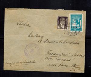 1940 Turkey Cover to Ferramonti Tarsia Italy Internment Camp KZ Judaica